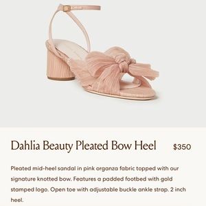 Selling - Loeffler Randall Dahlia Pleated Bow Heel